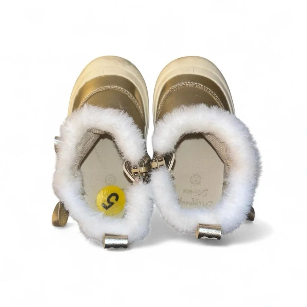 Stepping Stones Gold and White Boots  Toddler Girl Size 6